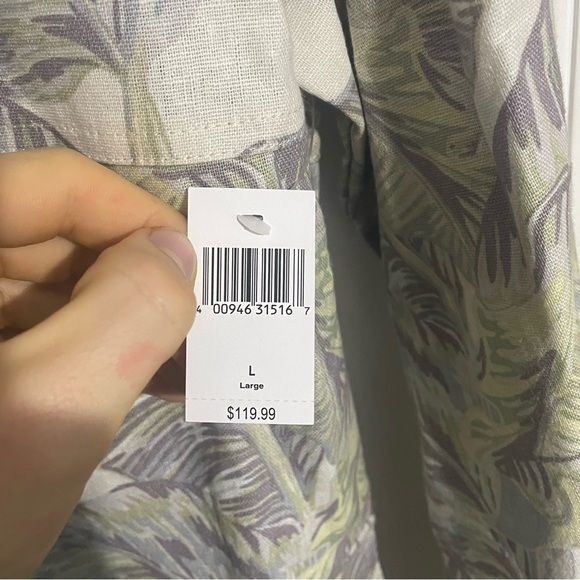 Disneyland Disney Spirit Jersey Mens Large Floral Long Sleeve Button Front Shirt - Picture 4 of 7